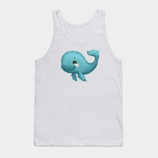 Cute Whale Drawing Tank Top